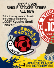 Load image into Gallery viewer, Sticker JCCS 2026 New! (3) types "KYUSHA FAN" Glow in the Dark & Snail