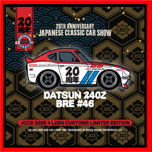 Load image into Gallery viewer, JCCS® 2025 x Leen Customs Exclusive Pins - BRE 240Z, Celica, RX-7, Honda Z600 !!