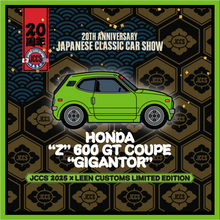 Load image into Gallery viewer, JCCS® 2025 x Leen Customs Exclusive Pins - BRE 240Z, Celica, RX-7, Honda Z600 !!