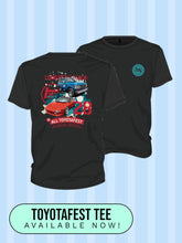 Load image into Gallery viewer, TOYOTAFEST 2024 T-shirt by TORC!  Toyota MR2, Land Cruiser
