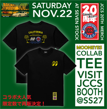 Load image into Gallery viewer, JCCS® x MOONEYES® 20th Anniversary Special Collaboration Tee LIMITED
