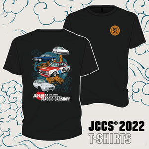 JCCS® 2022 Main Official Tee >  Datsun 510 BRE Sport800 RX-7 Prelude