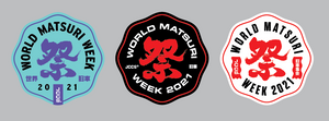 JCCS World Matsuri Week  - Sticker Set (3)  Kanji "Matsuri" Version 2021 Kyusha Style